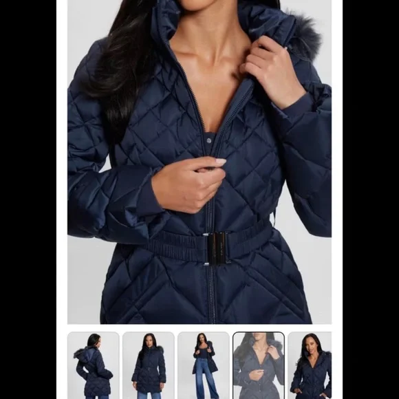 GUESS Real Down Belted Puffer Jacket ❄️✨ (Retail $250+) - Picture 4 of 7